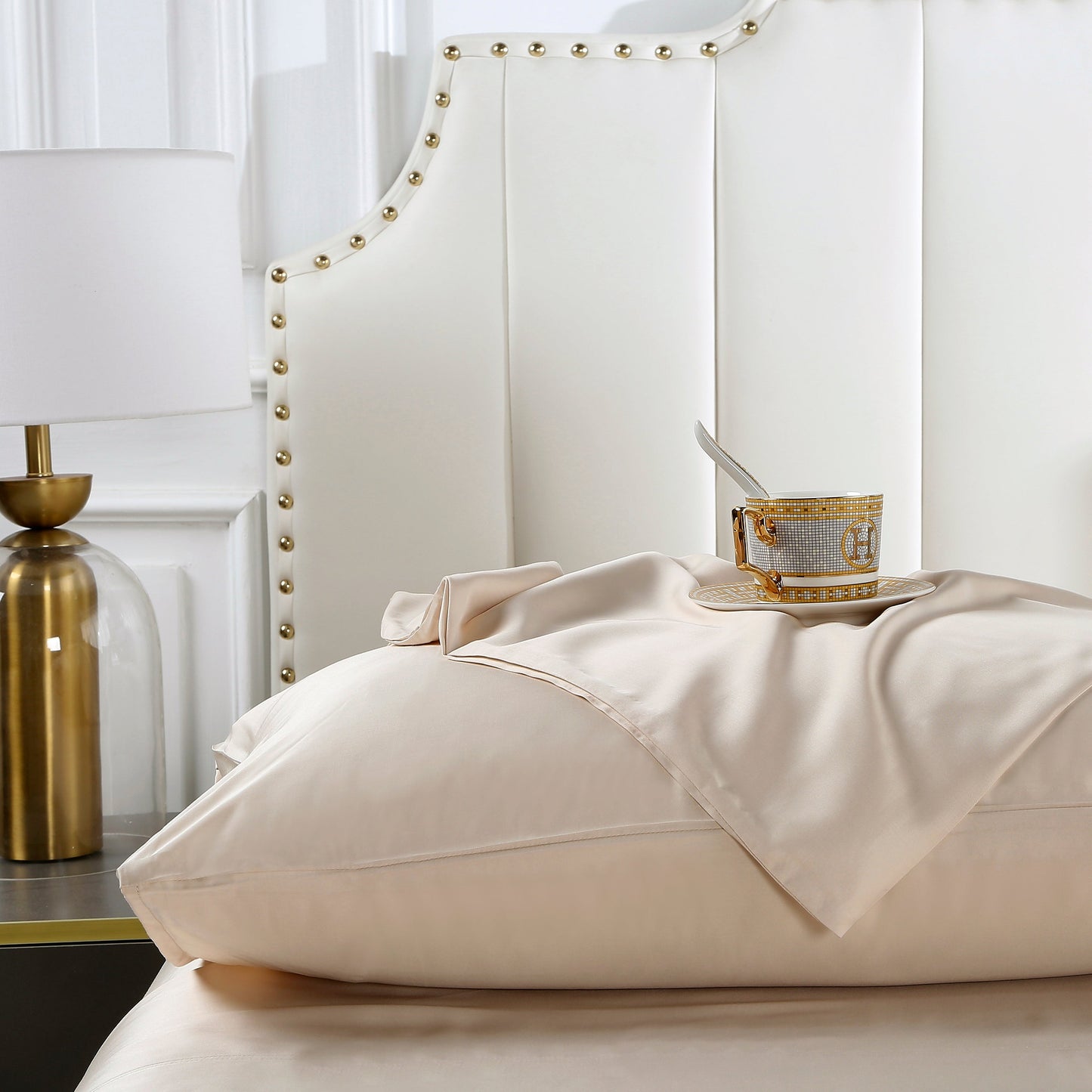Beige Organic Bamboo Bedsheet Set - Single Size