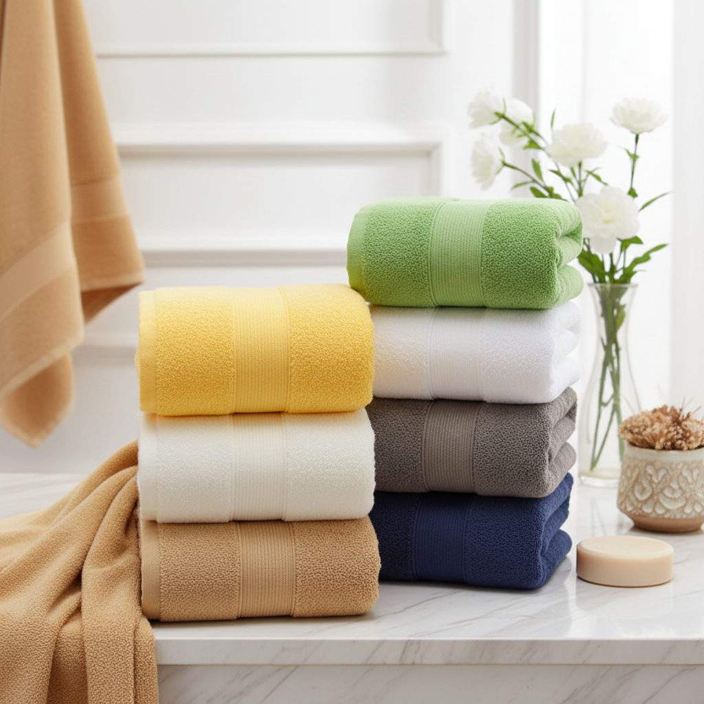 100% Combed Cotton Towel Set - Stack