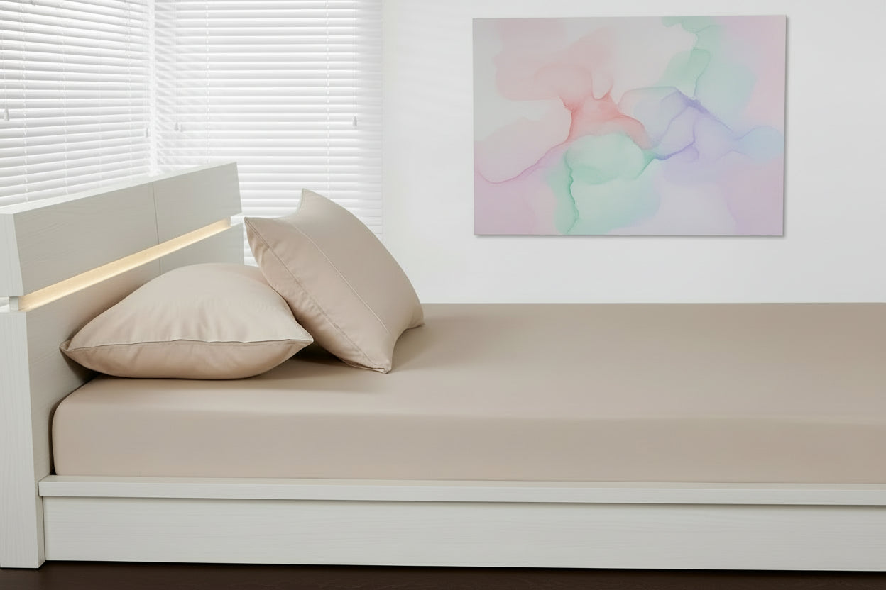 100% Cotton Fitted Sheet Set - Side View