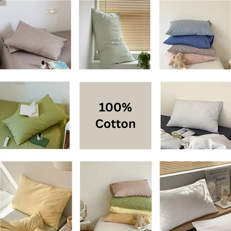 100% Cotton Pillowcase Set – Envelope Closure (2-Pack)