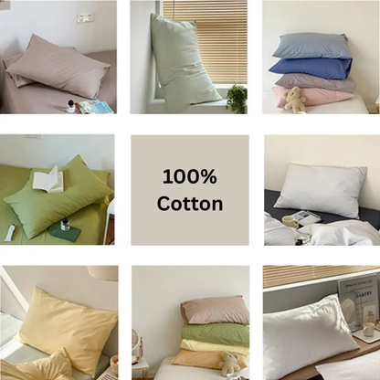 100% Cotton Pillowcase Set – Envelope Closure (2-Pack)