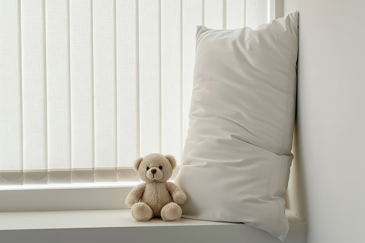 100% Cotton Pillowcase Set Envelope Closure - White