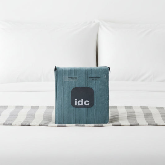 IDC Homewares 400GSM 100% Mercerized Cotton Blanket Queen Size - Blue 