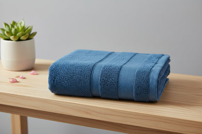 100% Pure Cotton Bath Towel - Blue