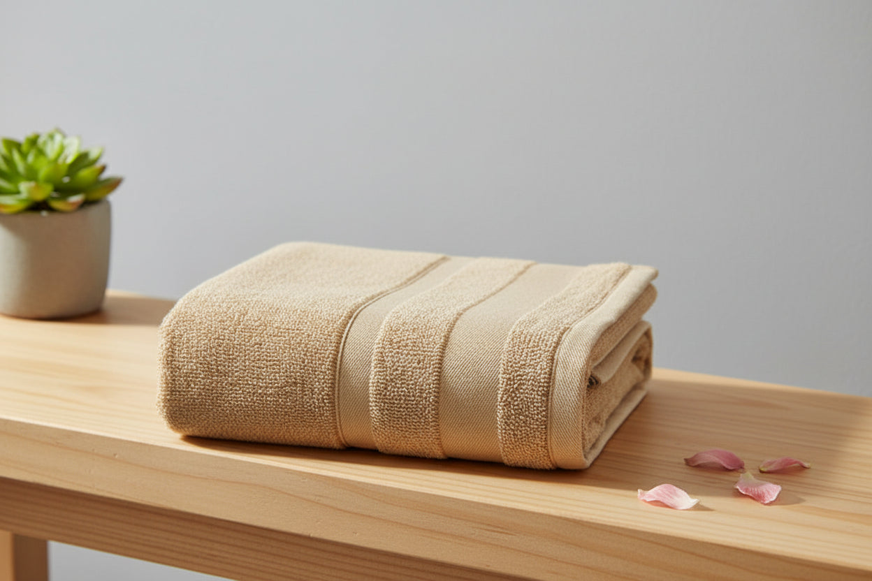 100% Pure Cotton Bath Towel - Curry