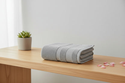 100% Pure Cotton Bath Towel - Grey