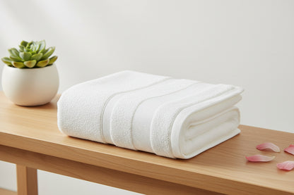 100% Pure Cotton Bath Towel - White