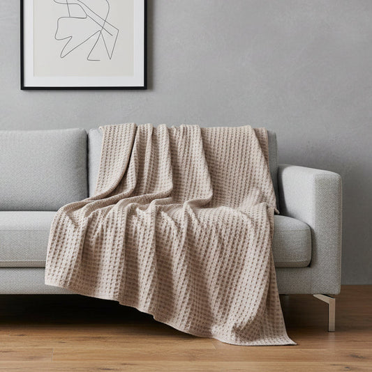 100% Pure Cotton Waffle Blanket
