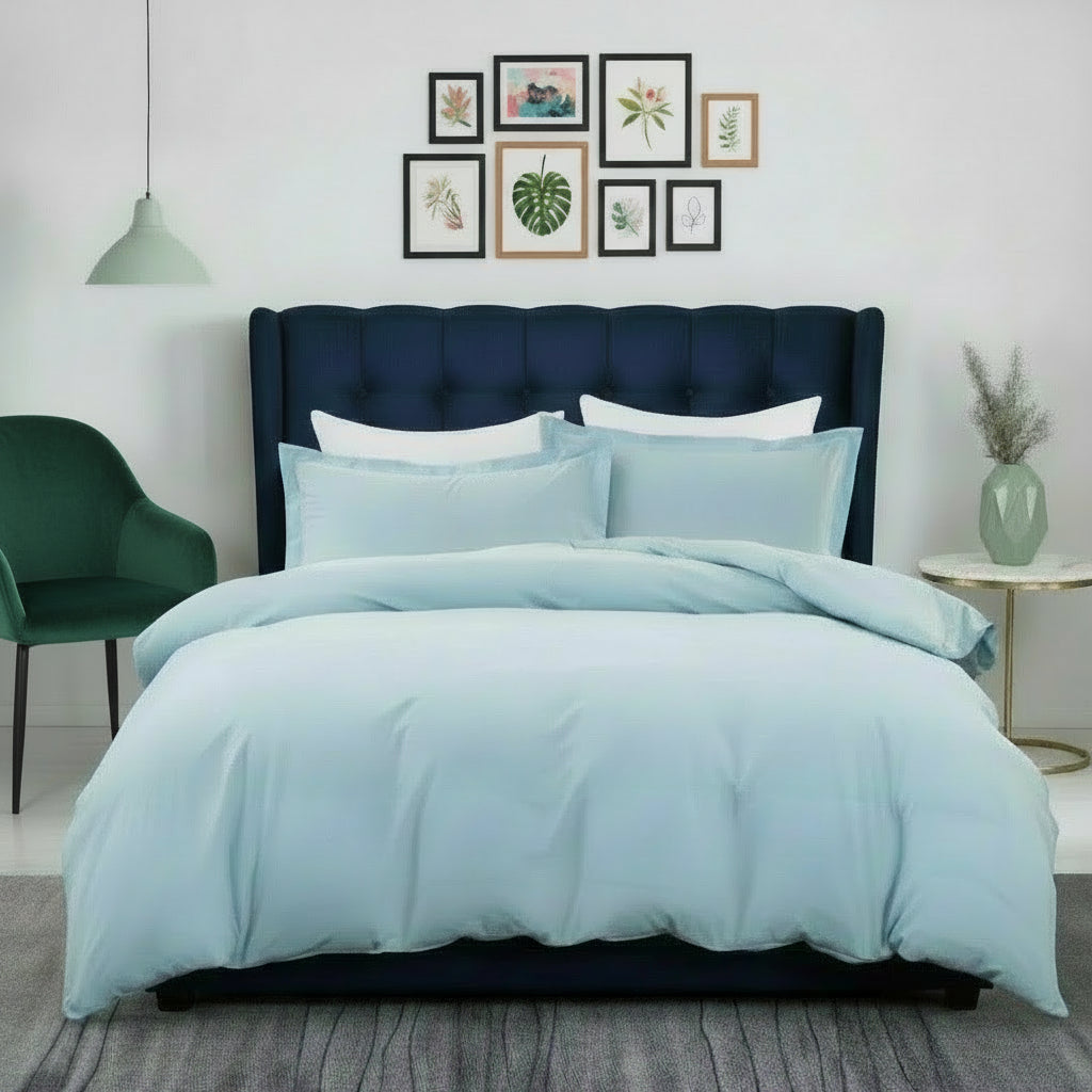 Doona / Duvet Quilt Cover Set - Aqua