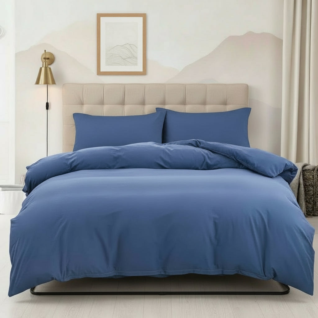 Doona / Duvet Quilt Cover Set - Blue