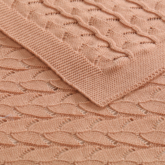 Lyla Baby Blanket - Dusty Pink