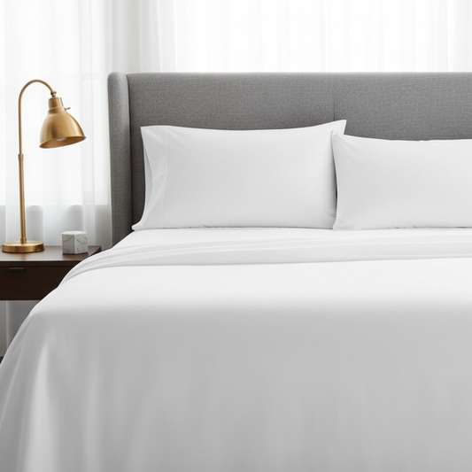 Organic Cotton Sheet Sets - White